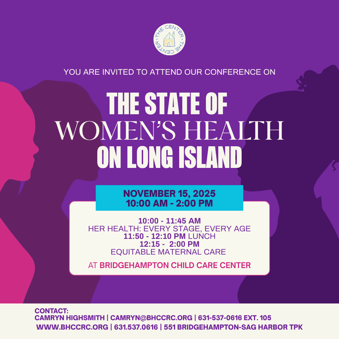 The state of women's health on long island events poster
